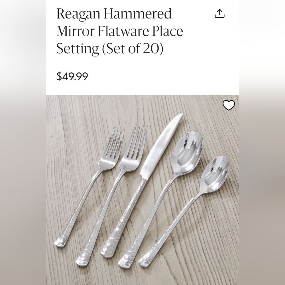 NWIB West Elm Reagan Two 20 piece flatware sets